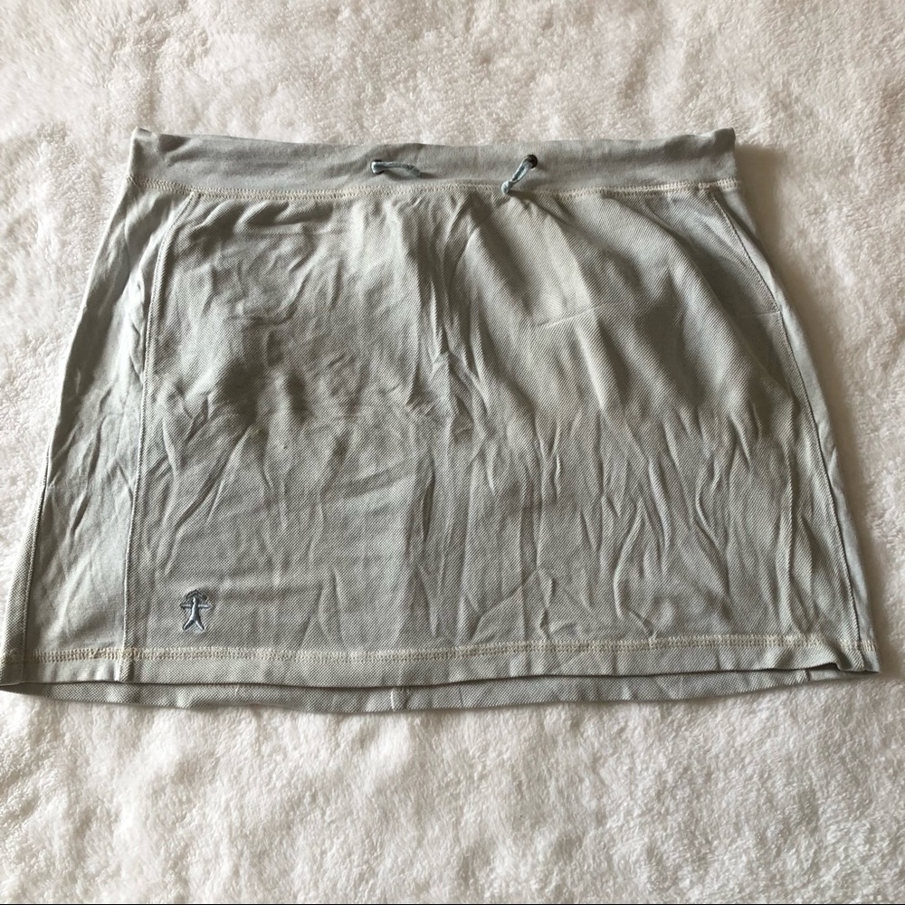 Da-Nang Light Blue 100% Silk Cargo Mini Skirt